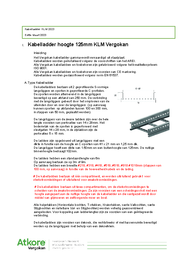 3.Lastenboek_KLM125_Zware_Kabelladders_Vergokan_2023